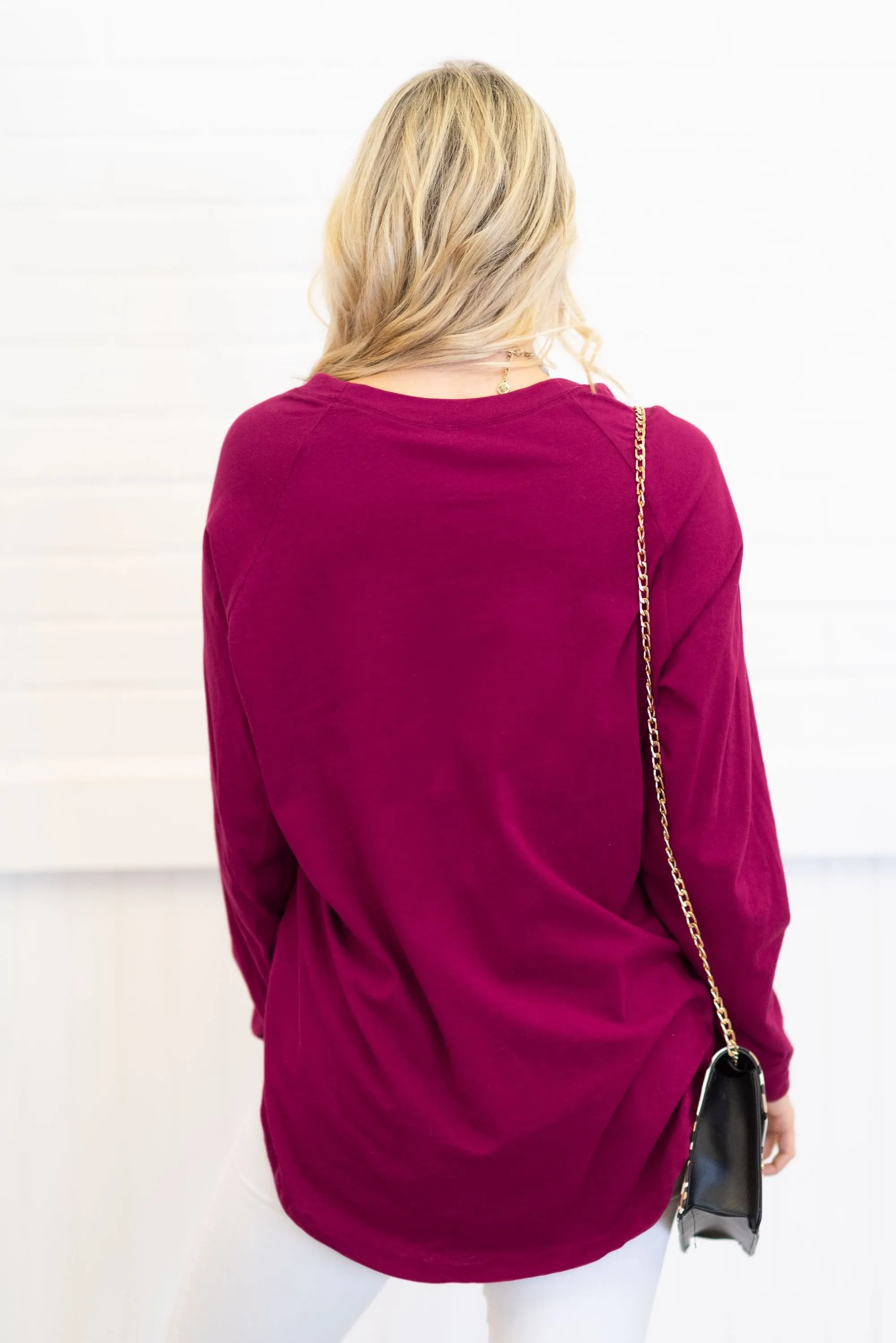 Easy Like Sunday Wine Red Tunic