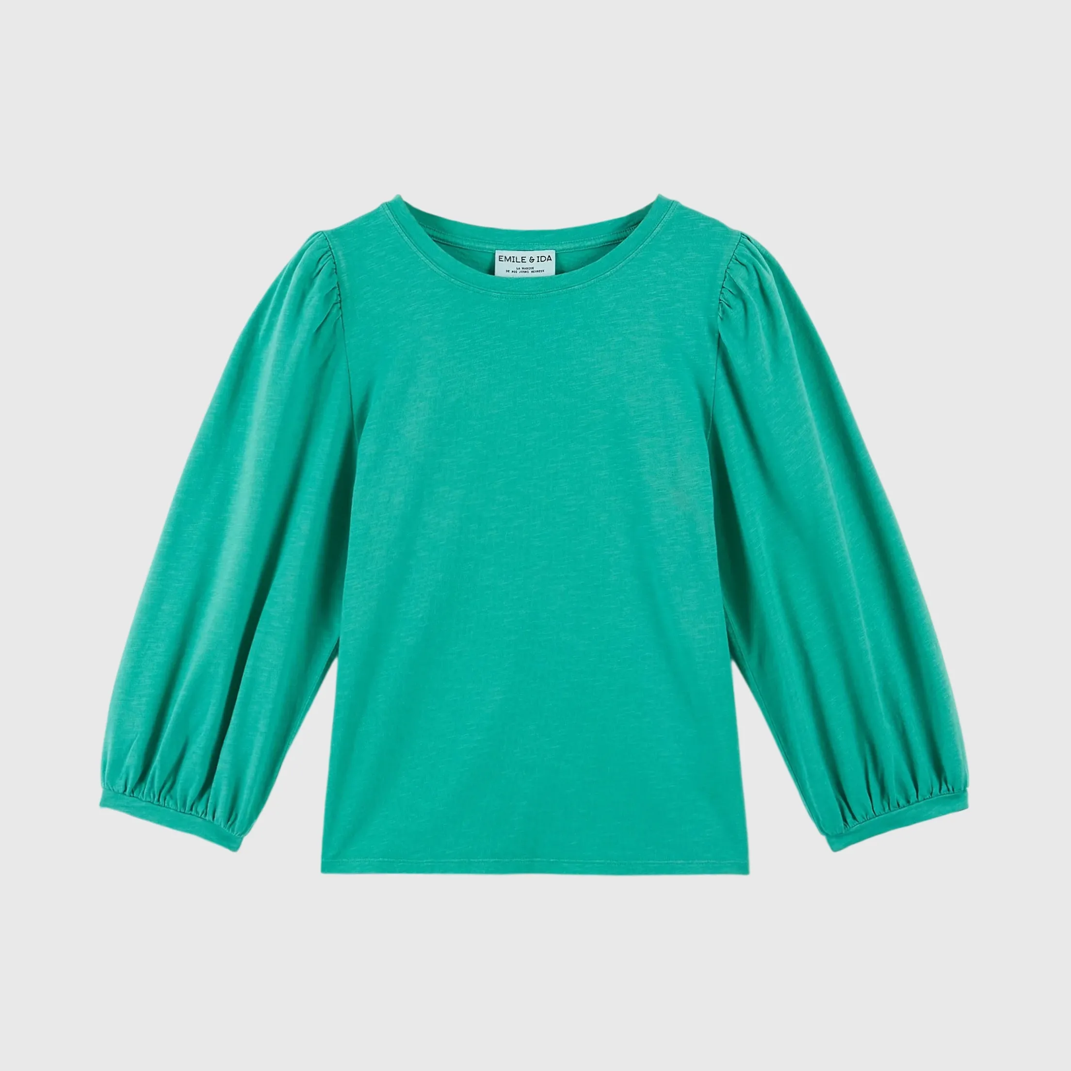 Emile & Ida Jade Puff Sleeve Top