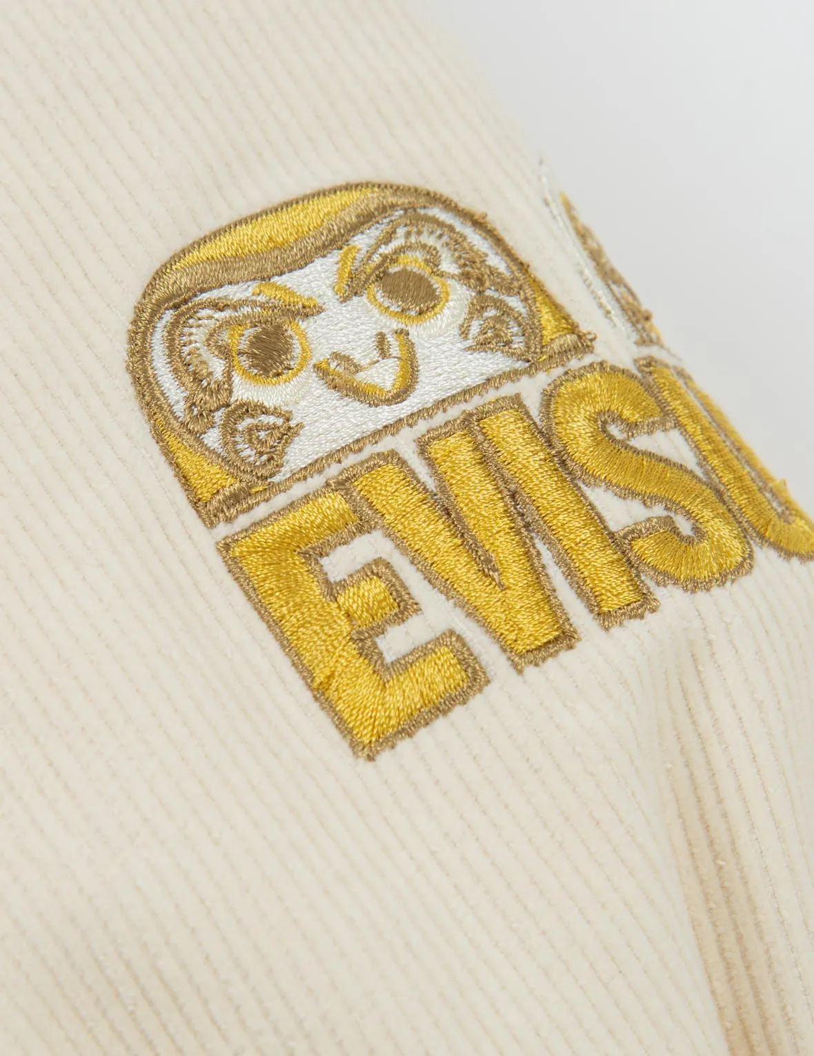 EVISU Squad Embroidery Corduroy Down Coat