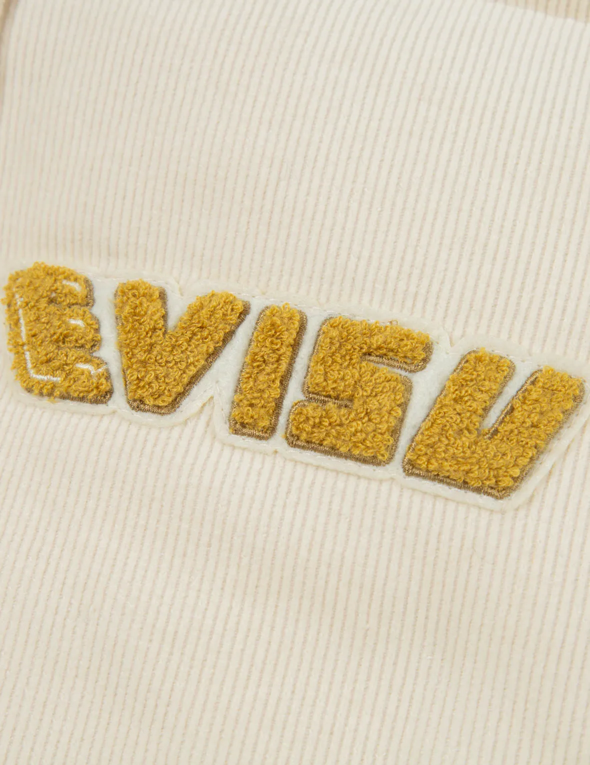 EVISU Squad Embroidery Corduroy Down Coat