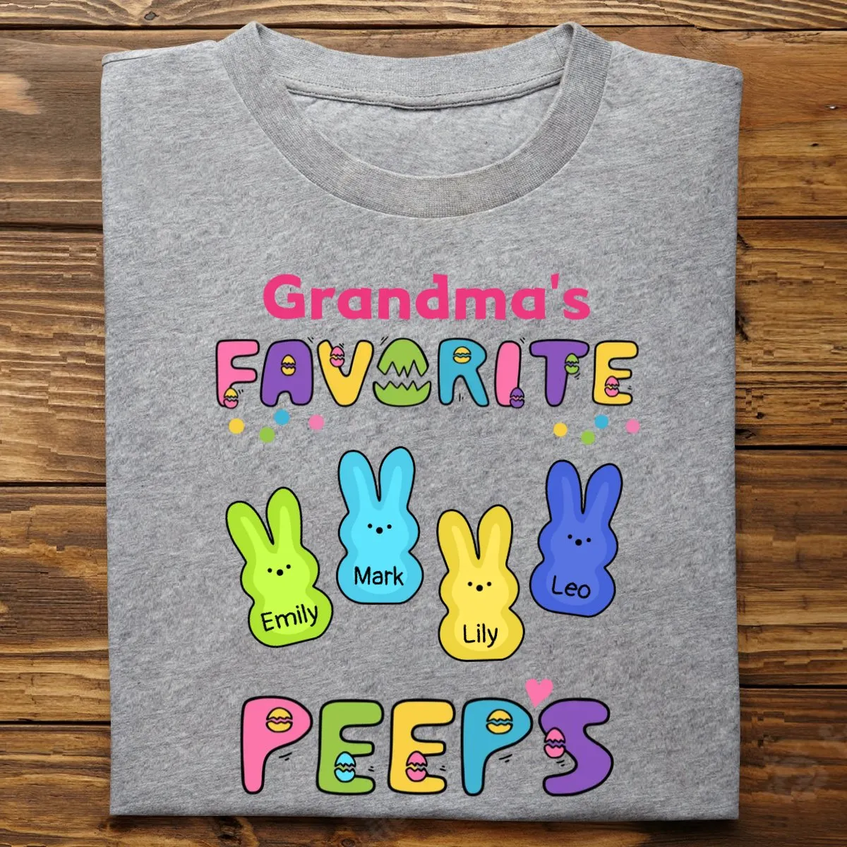 Family - Grandma Easter Peeps - Personalized Unisex T-Shirt (NM)