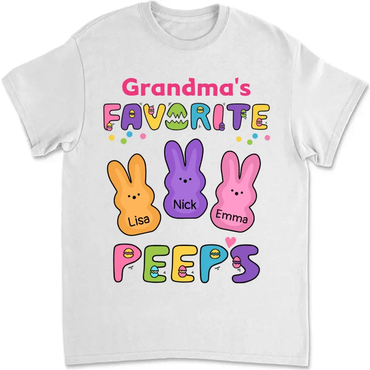 Family - Grandma Easter Peeps - Personalized Unisex T-Shirt (NM)