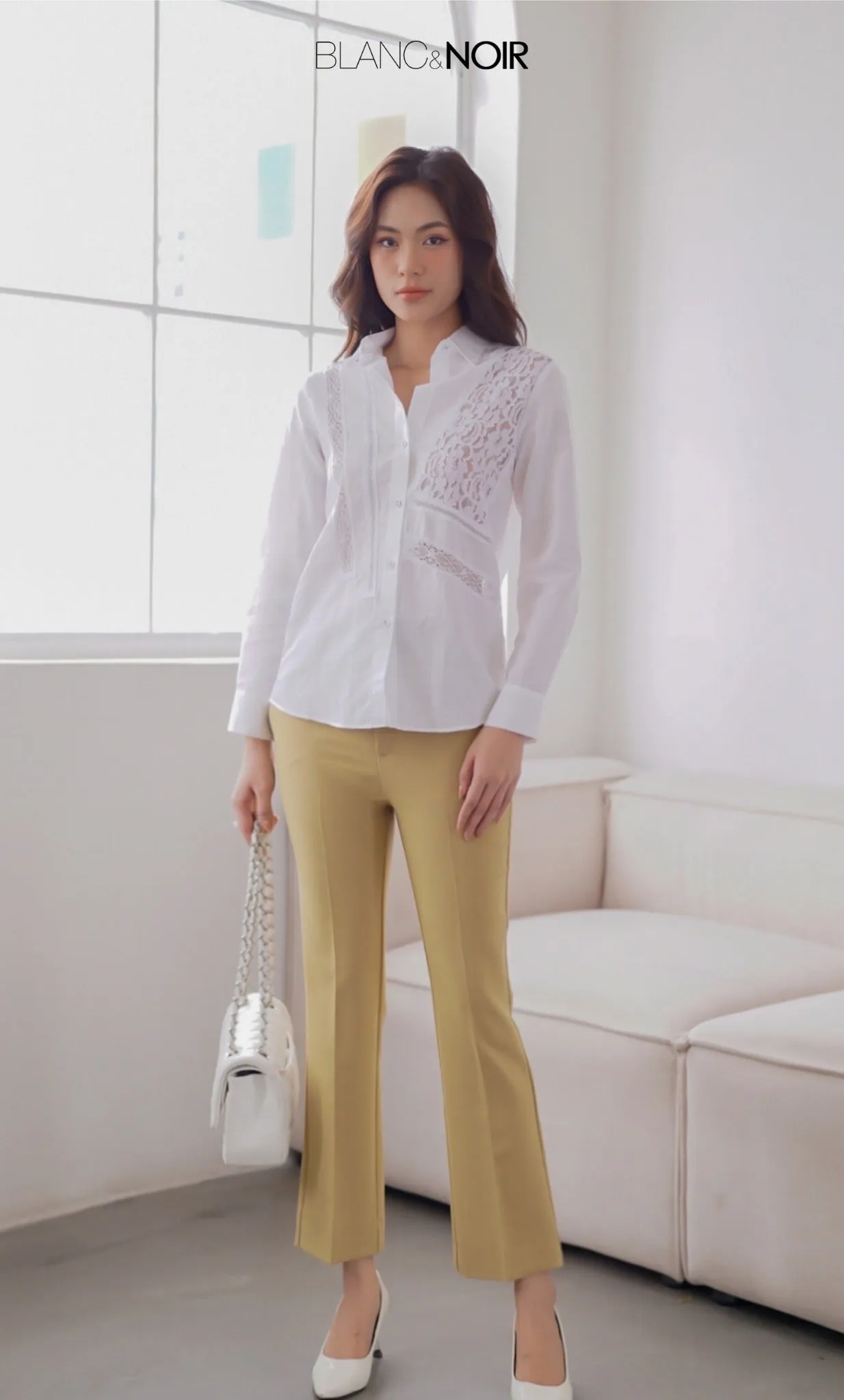 Flower Lace Linen Shirt