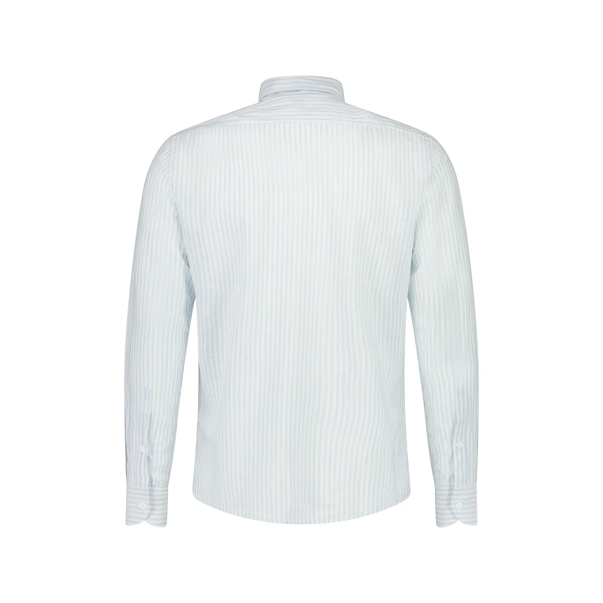 FRADI Cotton/Linen Stripe Shirt WHITE/SKY