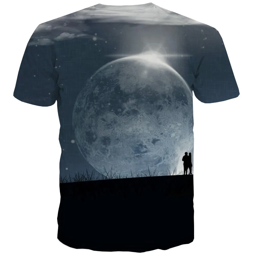 Galaxy T-shirt Men Planet Tshirts Cool Starry Sky T-shirts Graphic Colorful Shirt Print Harajuku T shirts Funny