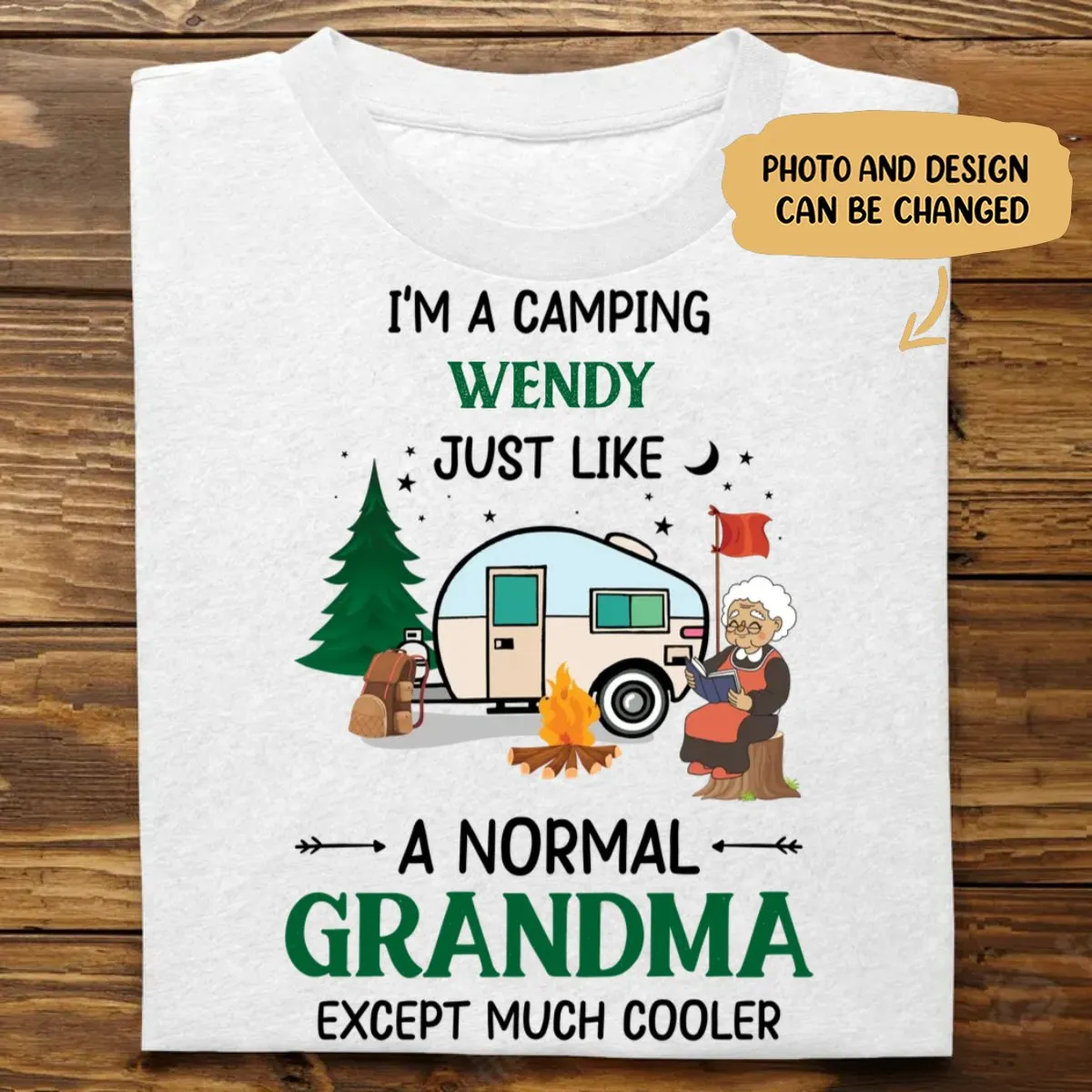 Grandma - I'm A Camping Grandma - Personalized Unisex T-Shirt