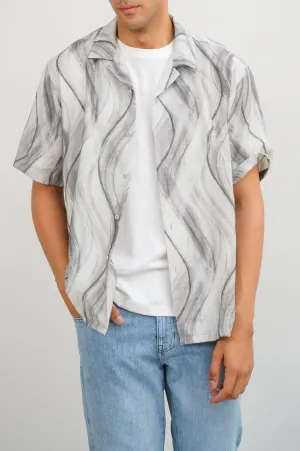 GRAPHITE PRINTED SAFARI SHIRT