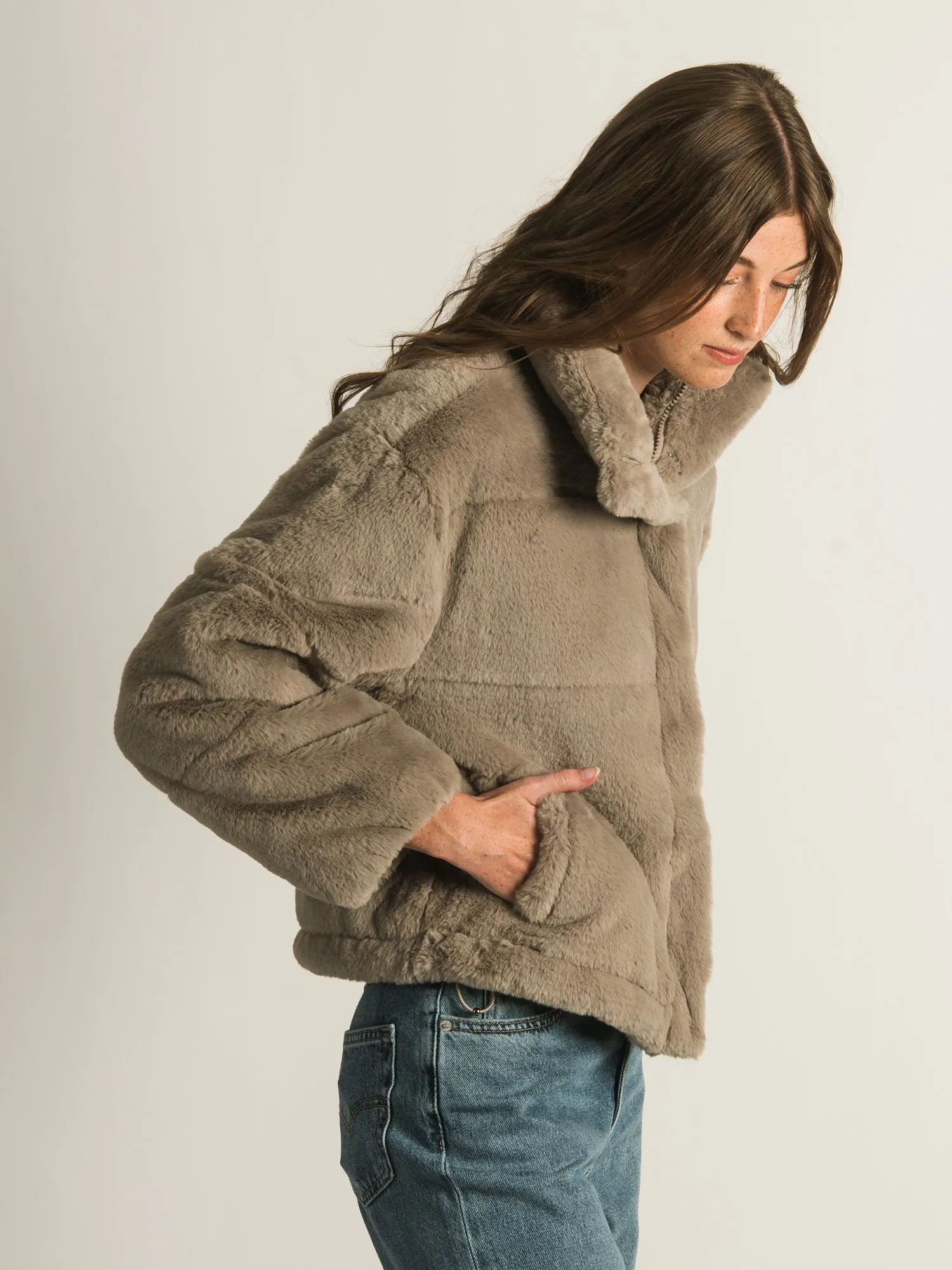 HARLOW FAY FAUX FUR JACKET - CLEARANCE