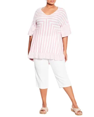 Hattie Stripe Tunic | Cherry