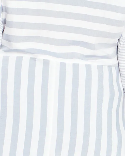 Hattie Stripe Tunic | Light Blue / White