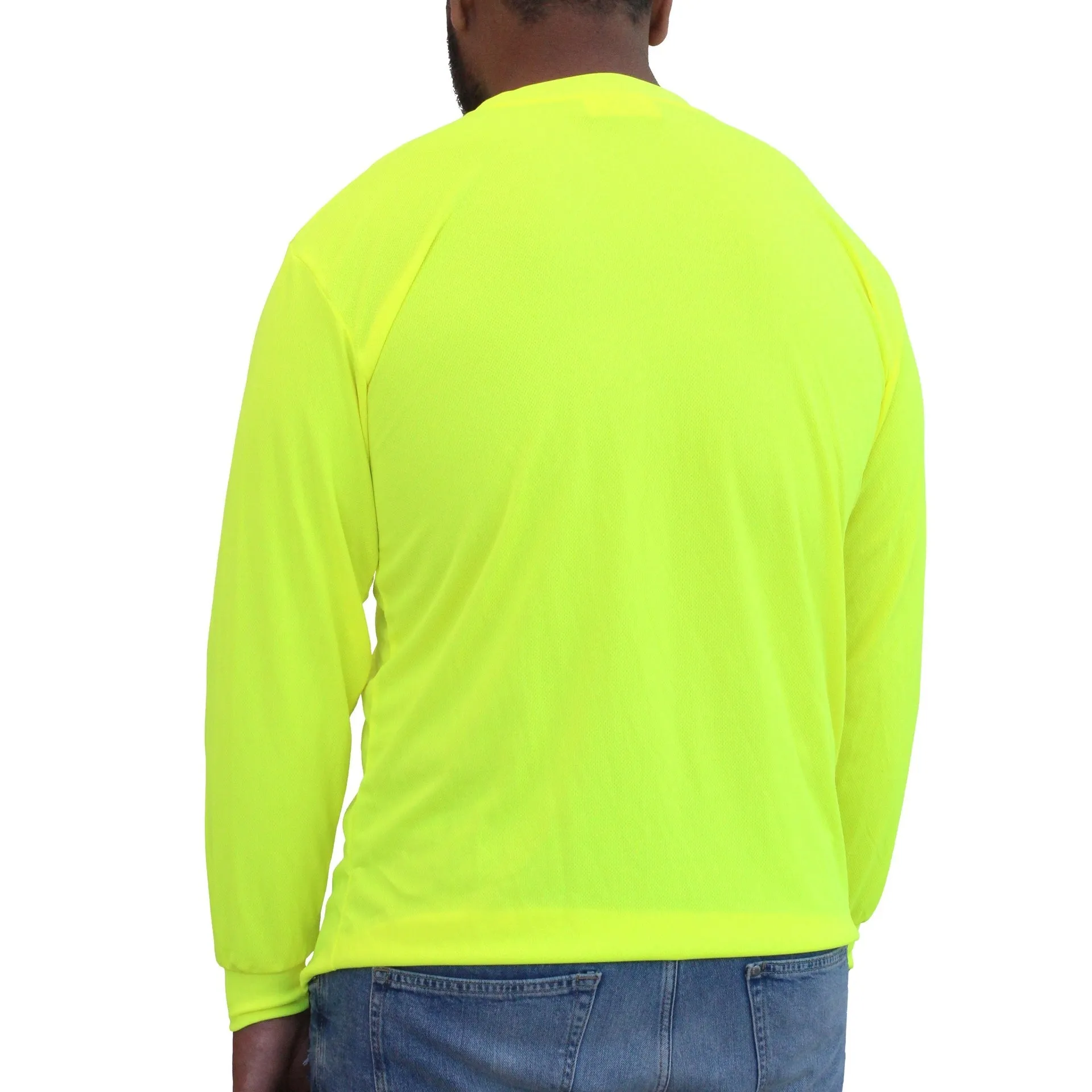 Hi-Viz Lime Green Long Sleeve Mesh T-Shirt