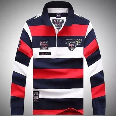 High Quality Polo Shirts Striped short an long sleeve polo shirt men...