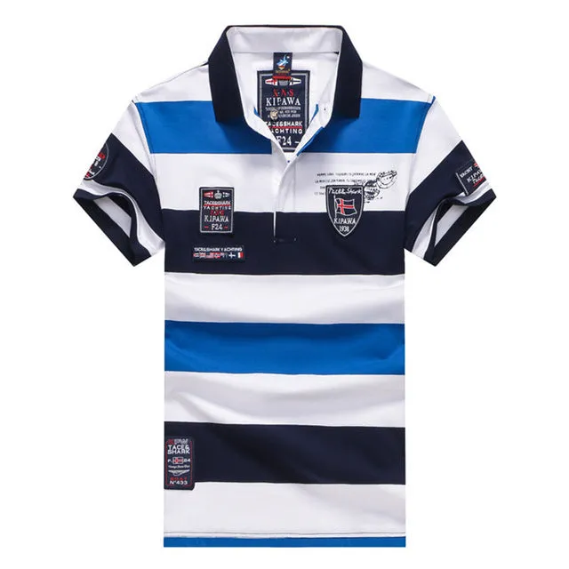 High Quality Polo Shirts Striped short an long sleeve polo shirt men...