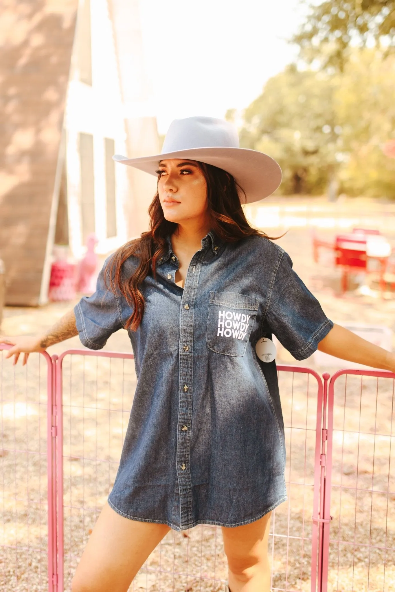 Howdy Howdy Howdy Denim Short Sleeve Shirt