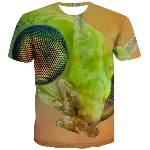 Insect T-shirt Men Plant T-shirts Graphic Abstract T-shirts 3d Psychedelic Tshirts Casual Colorful Tshirt Anime Short Sleeve