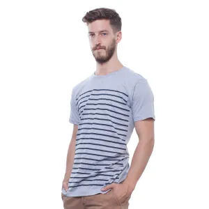 Izola Striped T - Gray/Navy