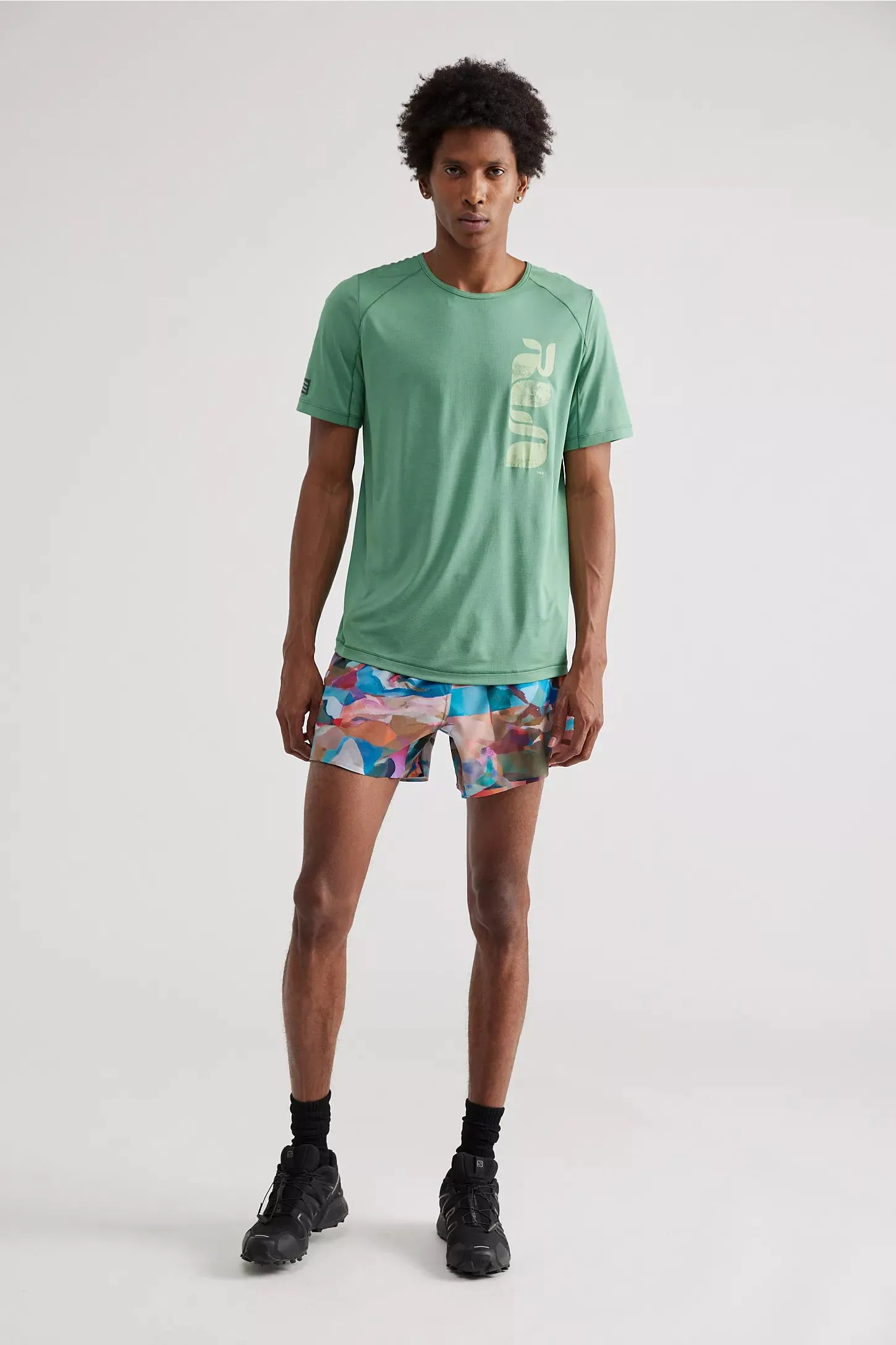 Janji | Run All Day Printed Tee | Men's | Treeline Runner