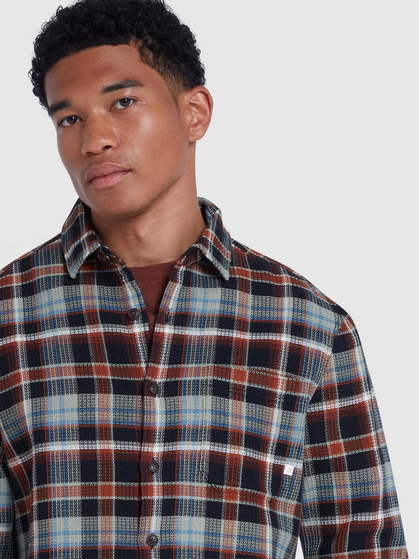 Jerome Causal Fit Check Shirt In Black