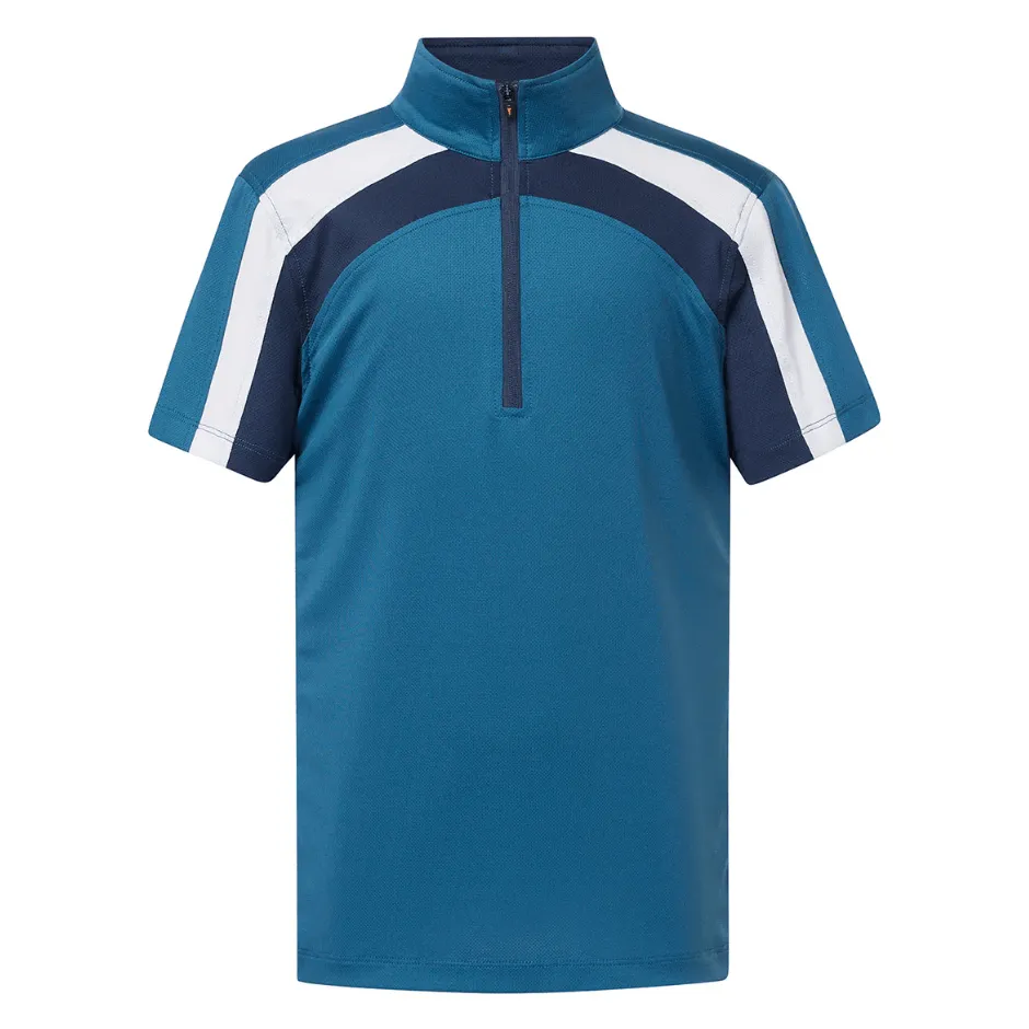 Kerrits Juniors Top Rail Coolcore Short Sleeve Shirt - Atlantic