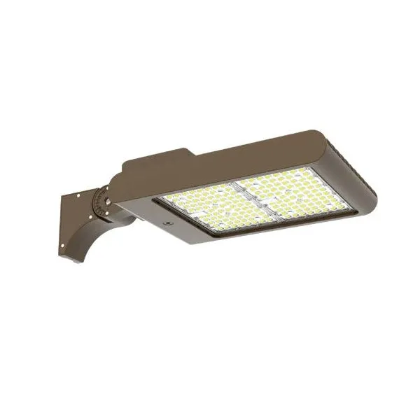 LED High Lumen Area/Parking Lot Light, Selectable Wattage 150/200/240/300, Selectable CCT, 120-277V, Bronze Finish