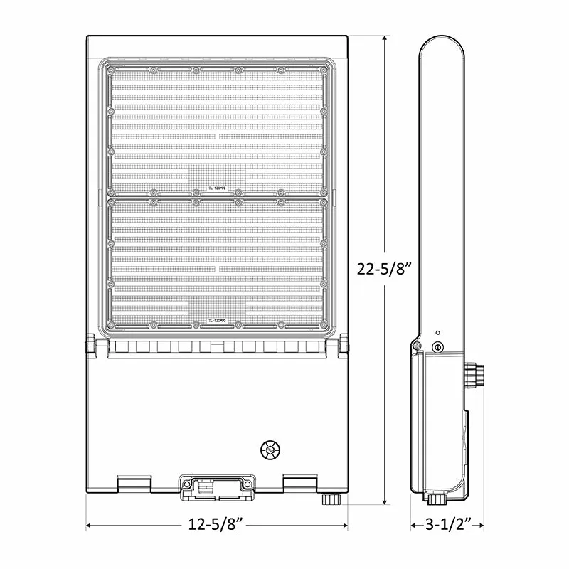 LED High Lumen Area/Parking Lot Light, Selectable Wattage 150/200/240/300, Selectable CCT, 120-277V, Bronze Finish