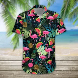 Lovelypod - 3D Flamingo Hawaii Shirt, Hawaiian Shirts for Men Short Sleeve Aloha Beach Shirt