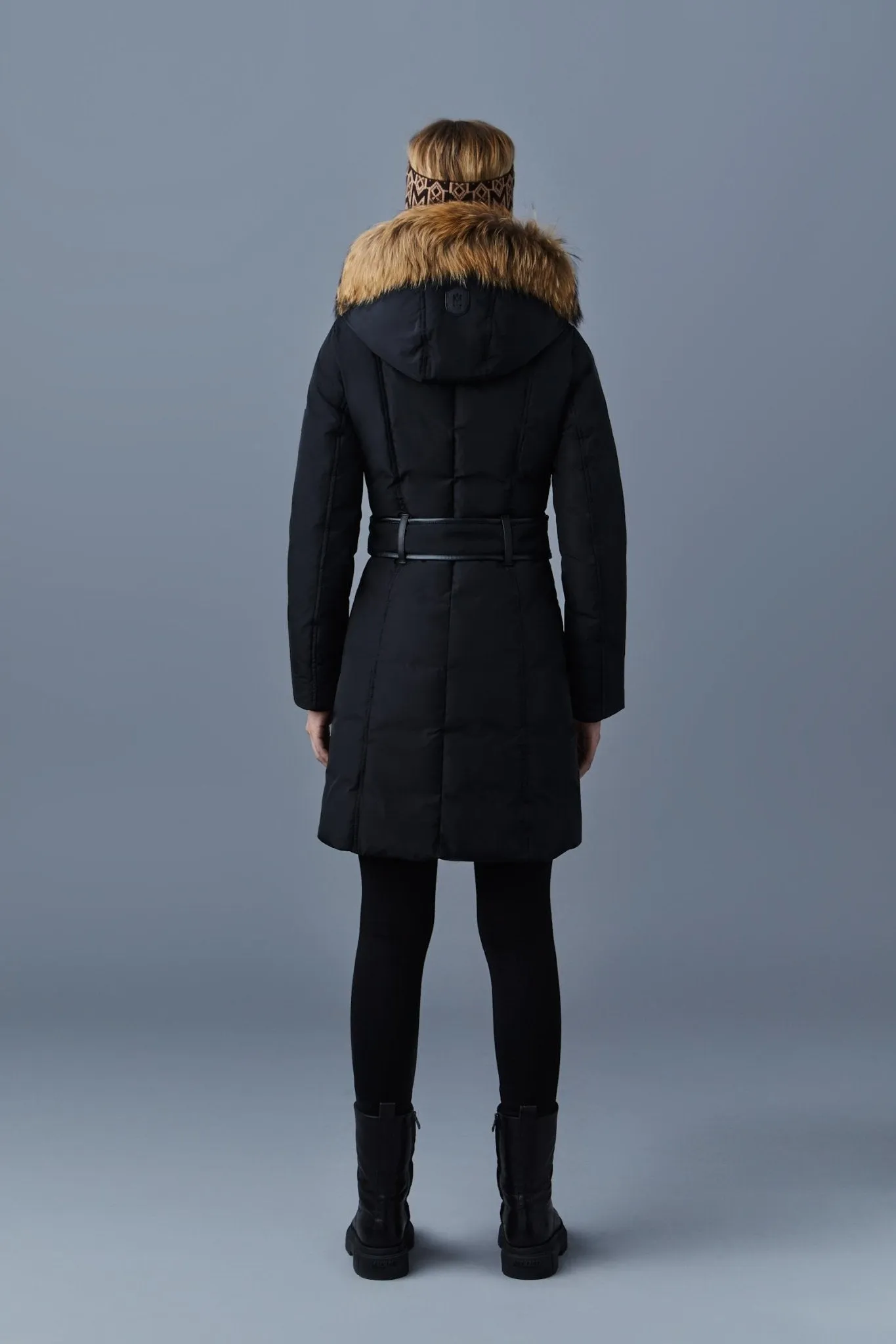 MACKAGE KAY-F - Down Coat With Natural Fur Signature Mackage Collar