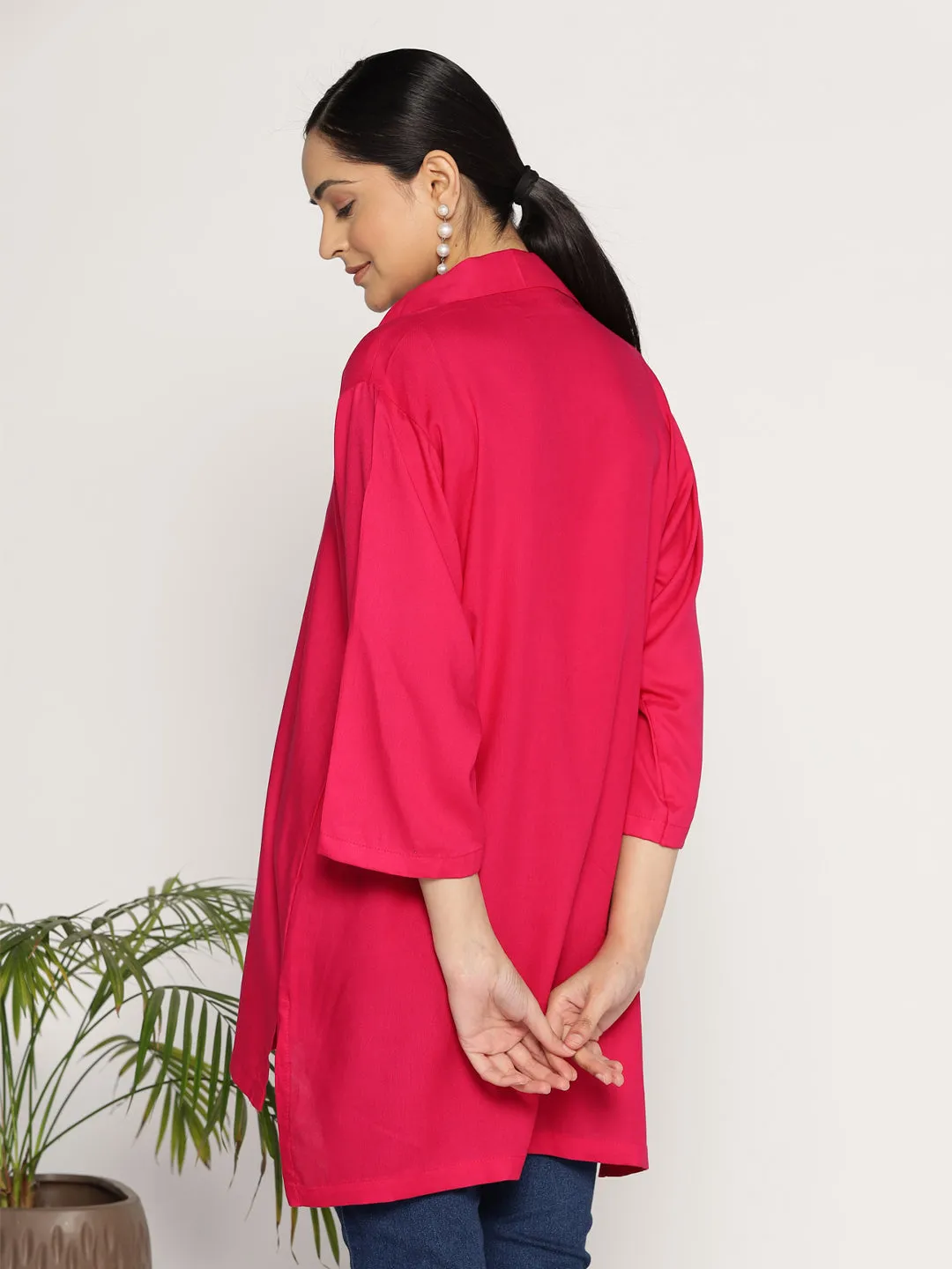 Magenta Rayon ShirtTop - Aventure