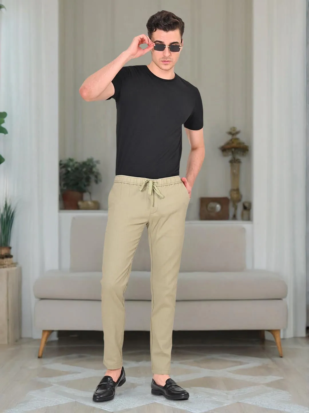 Men Brooklyn Fit Cotton Stretch Trouser