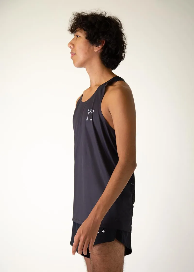 Men's Black Performance Singlet