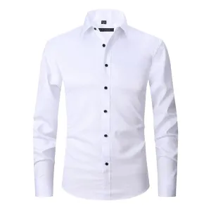 Men's Business Solid Color Fashion Slim Fit Shirt