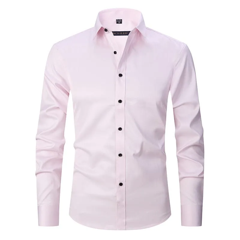 Men's Business Solid Color Fashion Slim Fit Shirt