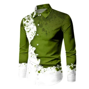 Men's Clothing 3d Printing Plus Size Long Sleeve Shirt