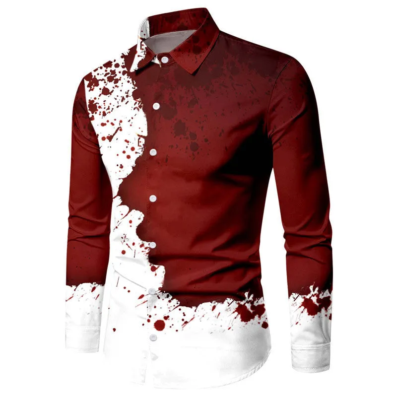 Men's Clothing 3d Printing Plus Size Long Sleeve Shirt