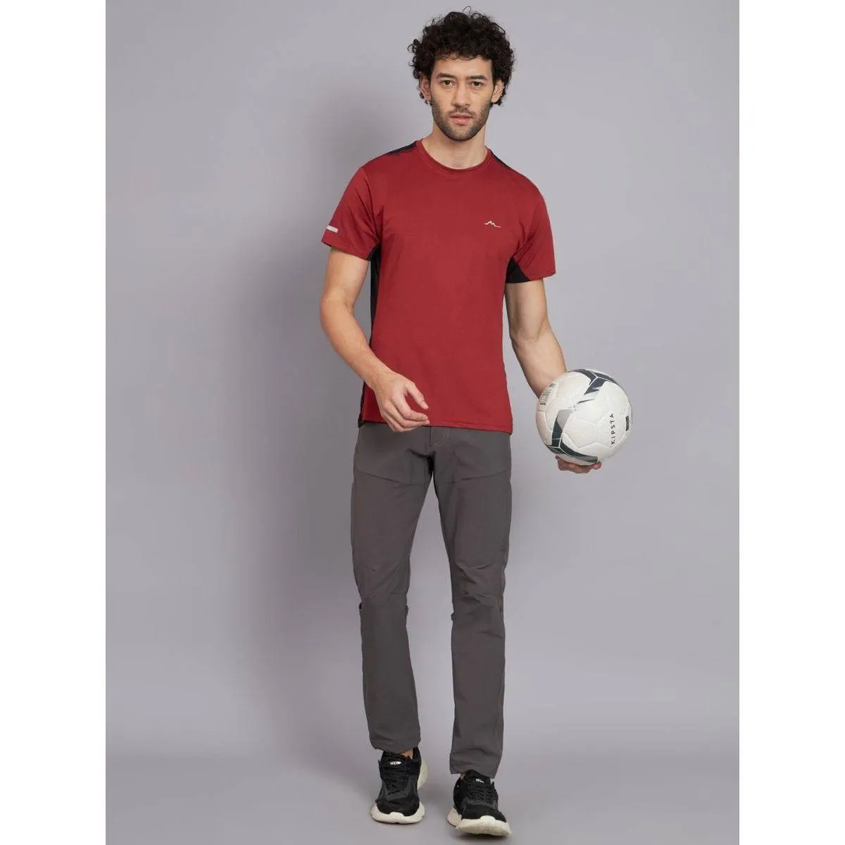 Men's Ultralight Athletic Half Sleeves T-Shirt - Canyon Red