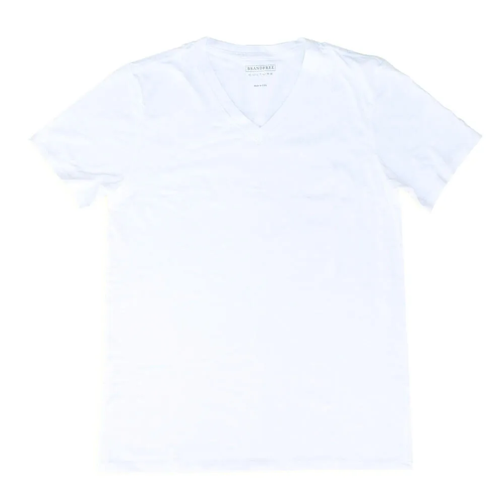 Men's White T Shirt V Neck | Nimble Basics