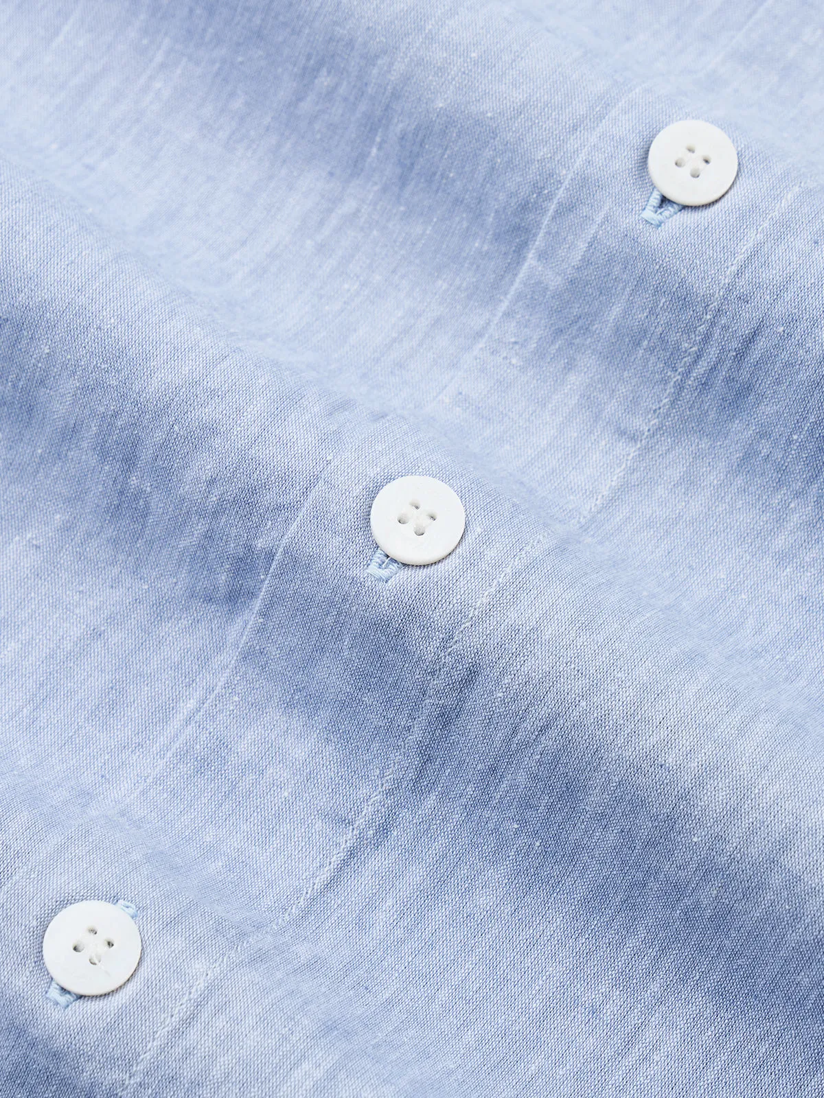 Minimalist Light Blue Cotton Linen Shirt