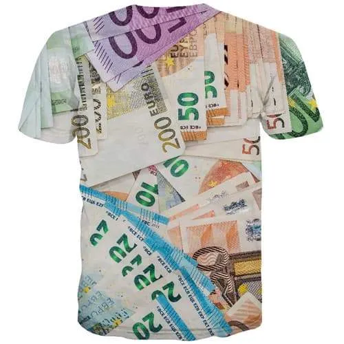 Money T-shirt Men Russian Ruble Tshirt Anime Abstract T shirts Funny Geometric Tshirt Printed Harajuku T-shirts 3d Short Sleeve