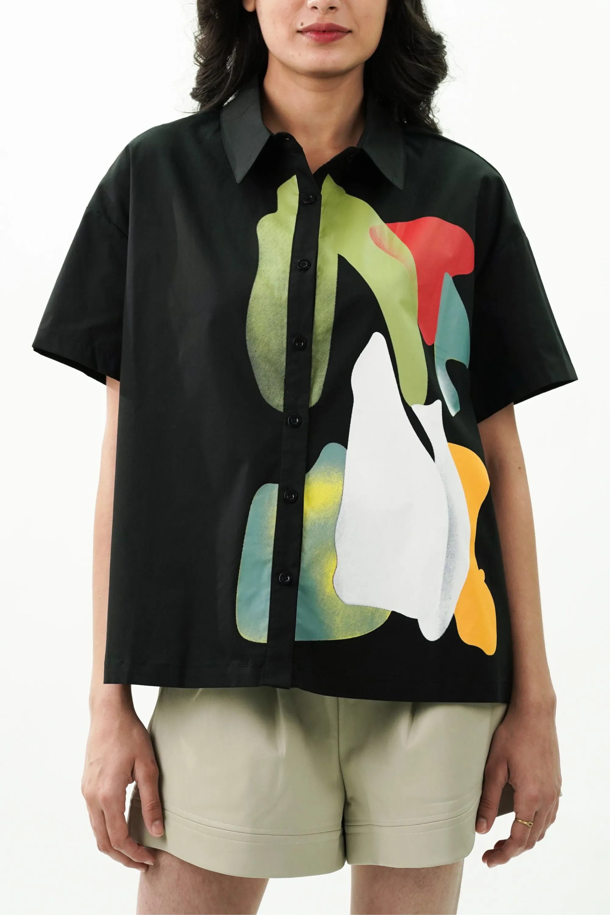 Multicolor Abstract Print Shirt