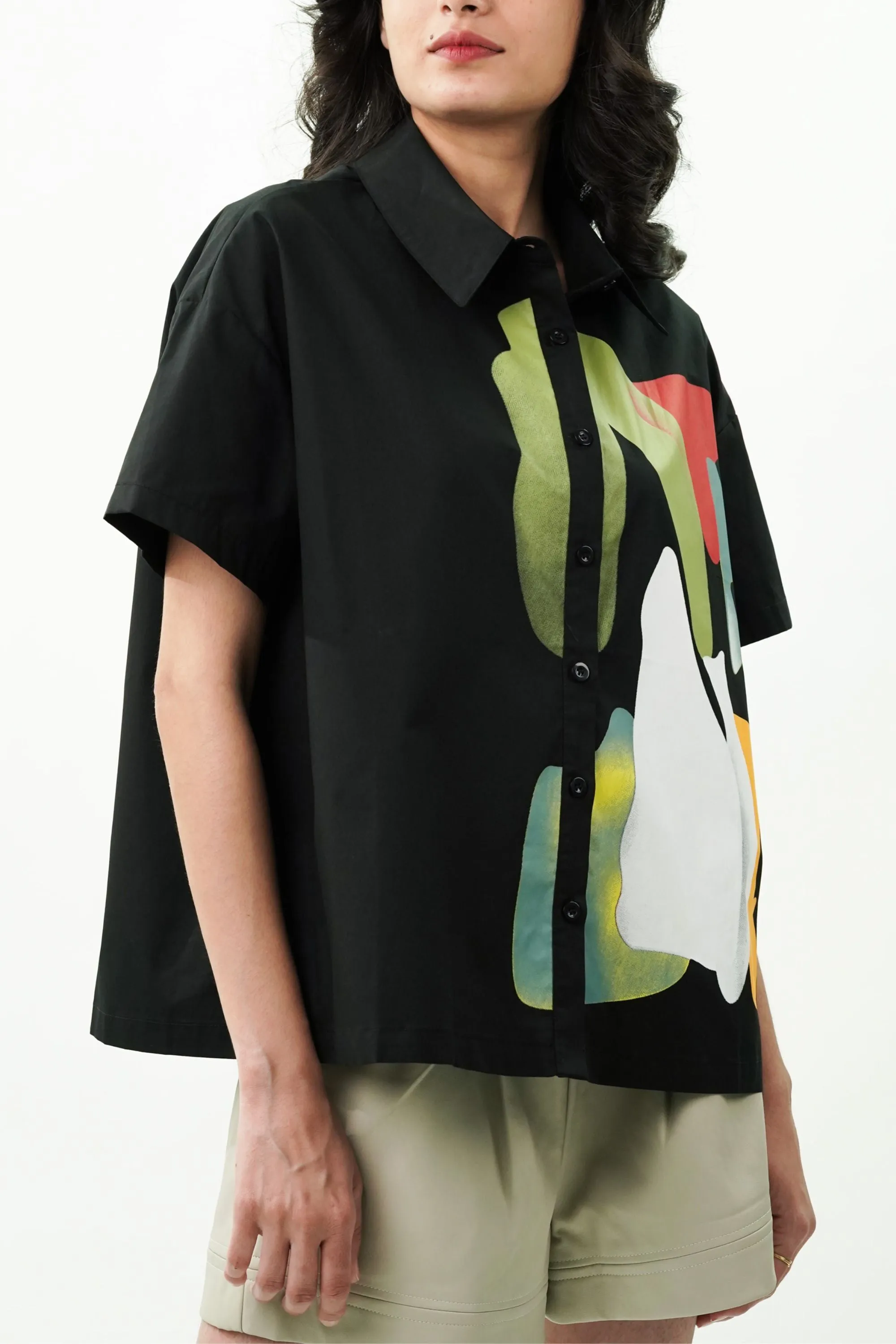 Multicolor Abstract Print Shirt