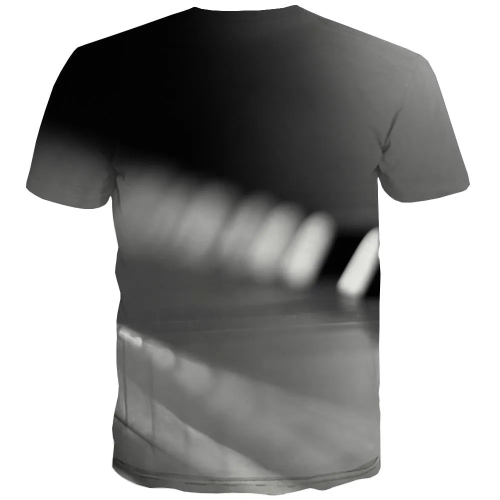 Music T-shirt Men Instrument T-shirts 3d Retro Tshirt Anime Electronic Tshirts Cool