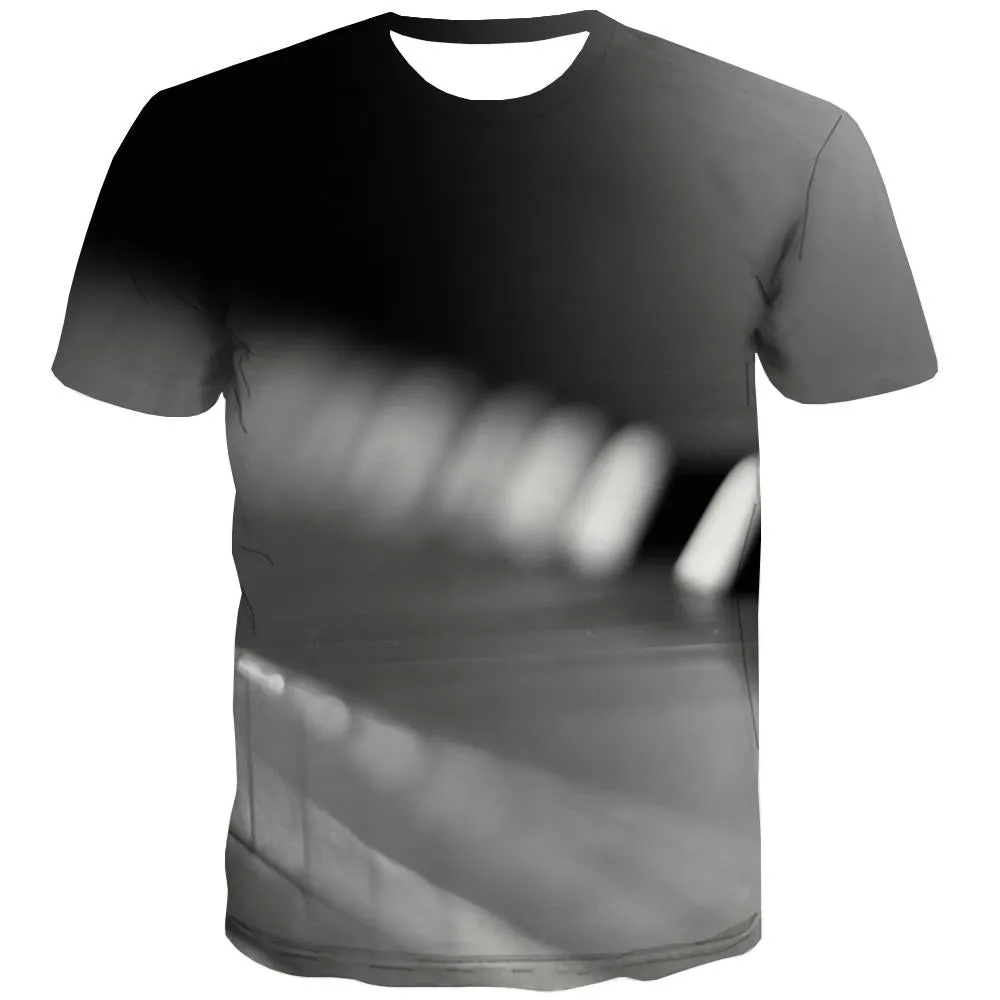 Music T-shirt Men Instrument T-shirts 3d Retro Tshirt Anime Electronic Tshirts Cool