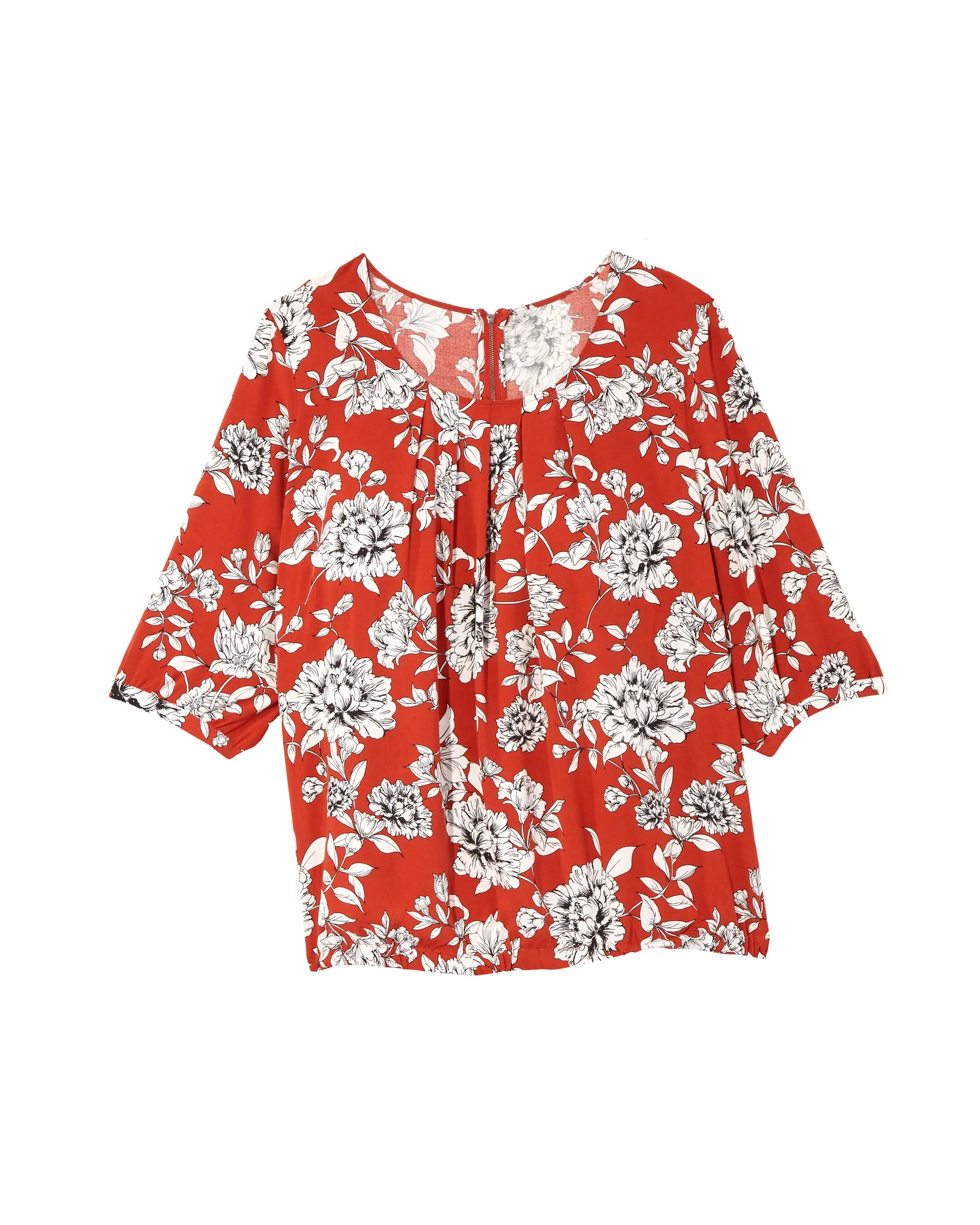 Mykki Blouse | Red / Ivory