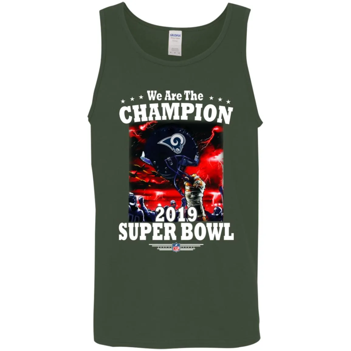 Nfl – Los Angeles Rams We Are The Champion 2019 Super Bowl Football Men Cotton Tank