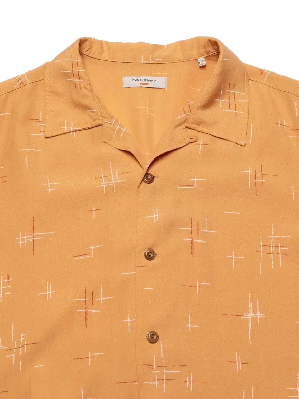 Nudie Jeans Arvid 50s Hawaii Shirt: OCHRE (Mustard)