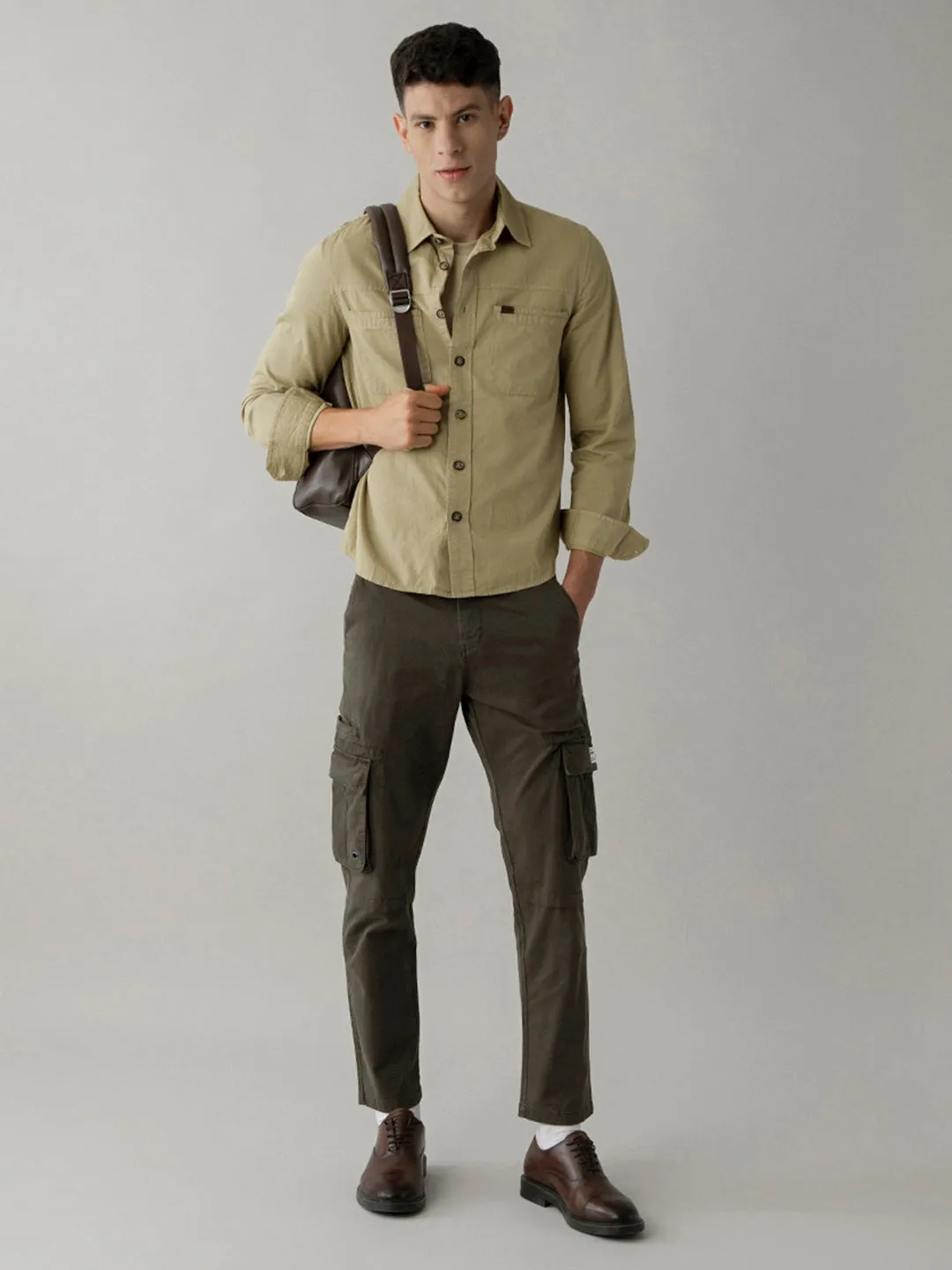 Olive Plain Shacket