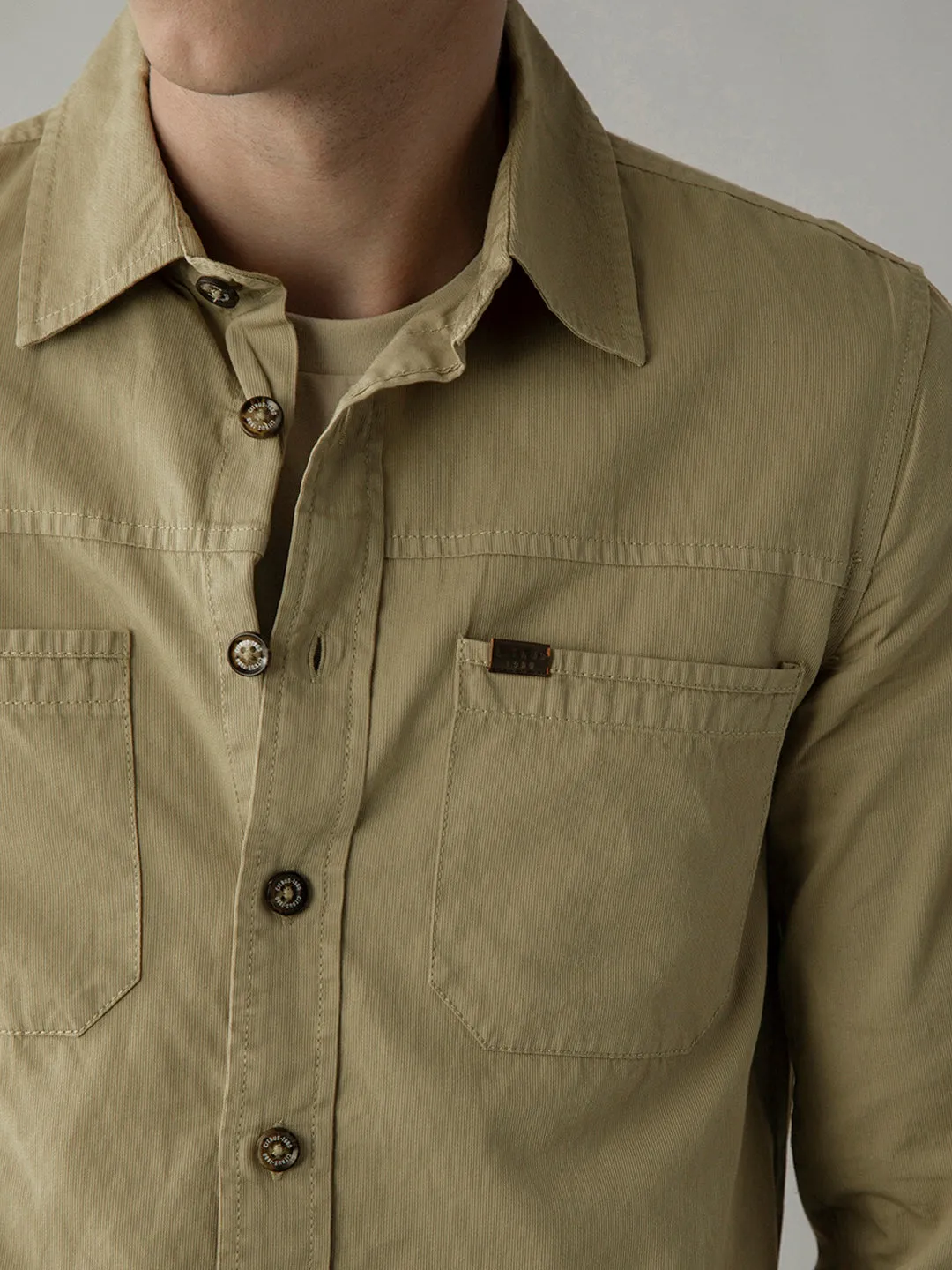 Olive Plain Shacket