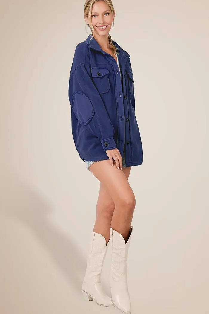 Oversized Basic Fleece Shacket