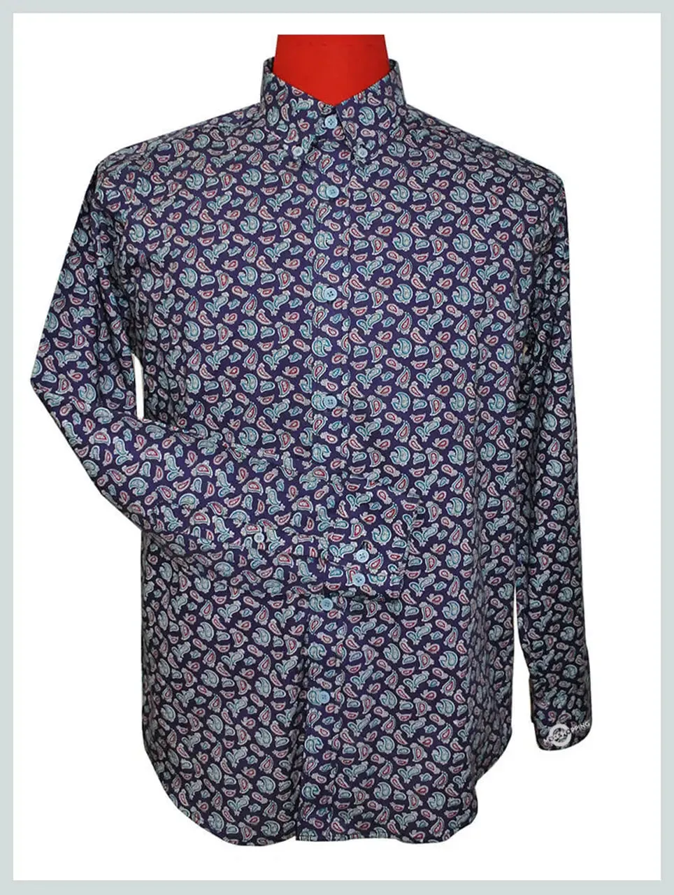 Paisley Shirt| 60s Mod Style Purple Paisley Shirt