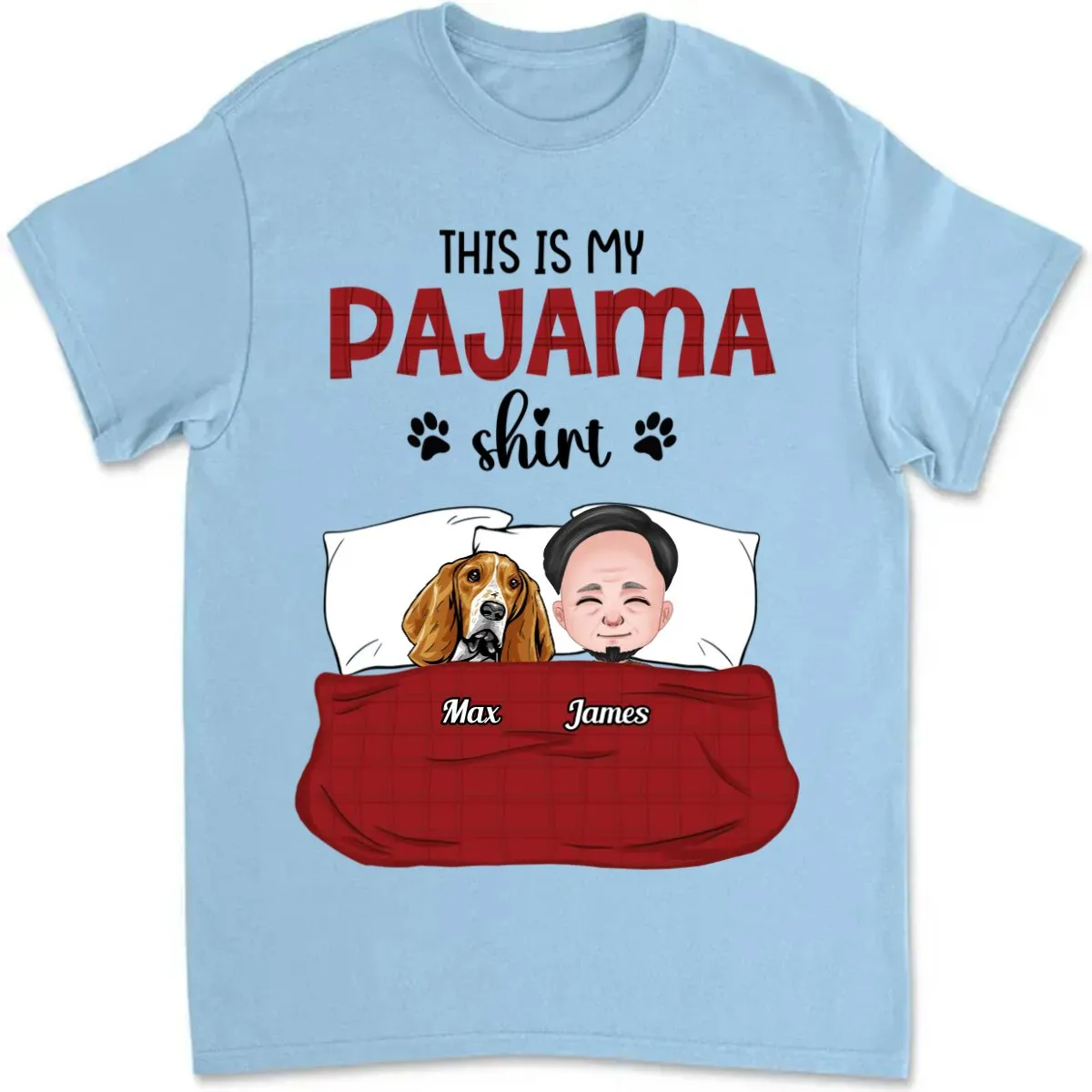 Pet Lovers - This Is My Pajama Shirt - Personalized Unisex T-shirt